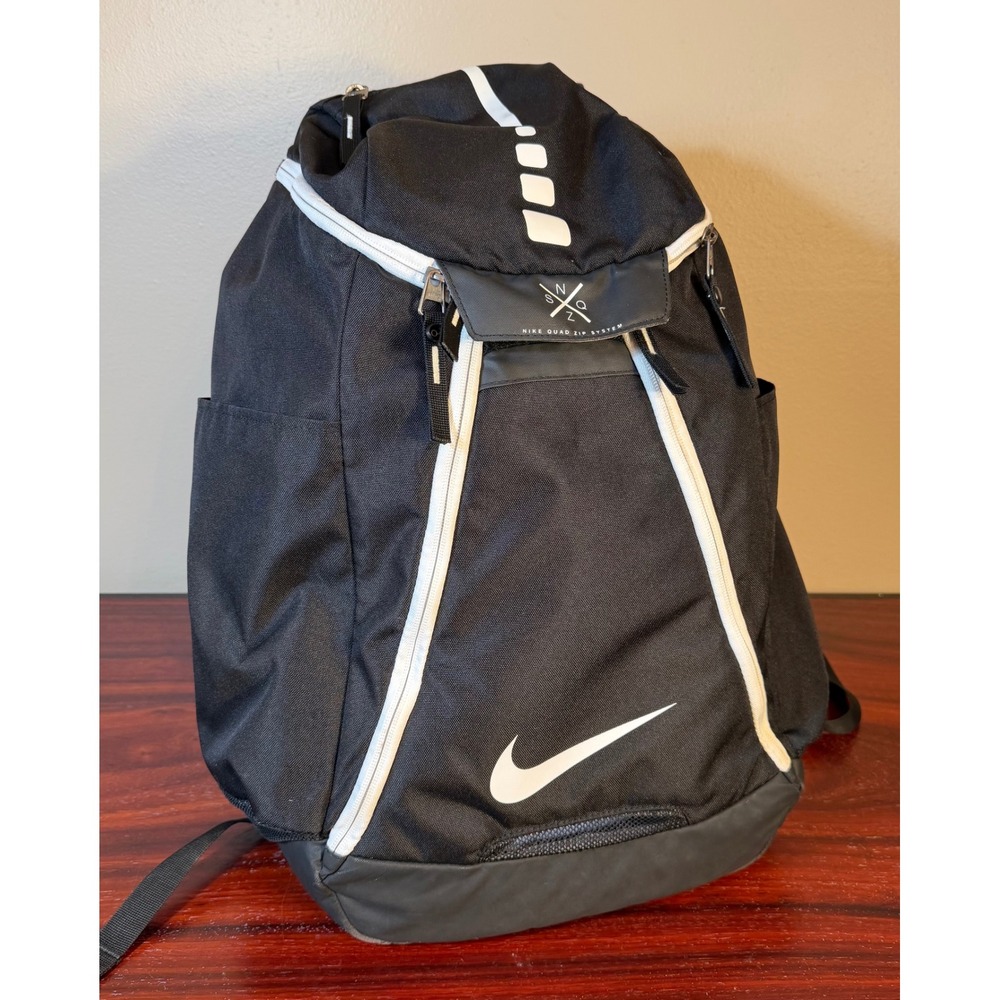 Nike Hoops Elite Pro Basketball Backpack Black White Quad Zip BA5259-010